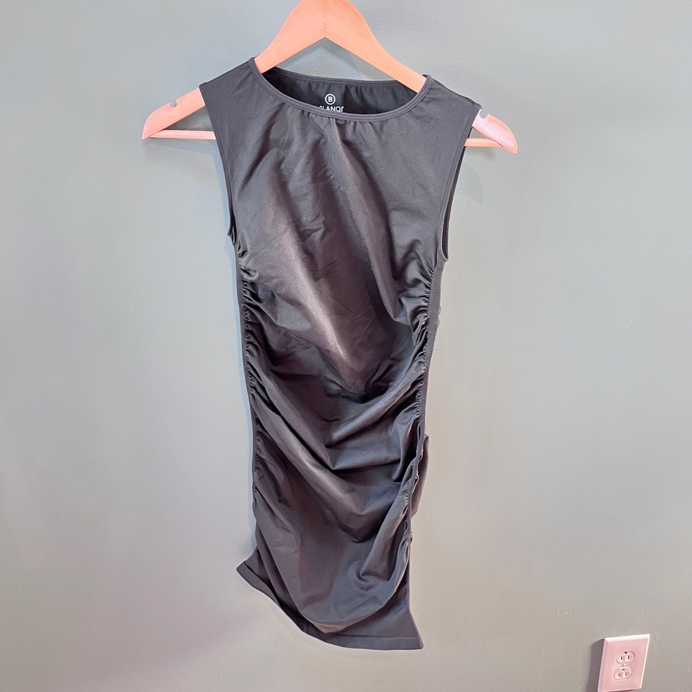 BLANQI Everyday Ruched Sleeveless Maternity Tank Dress S M Olive Green